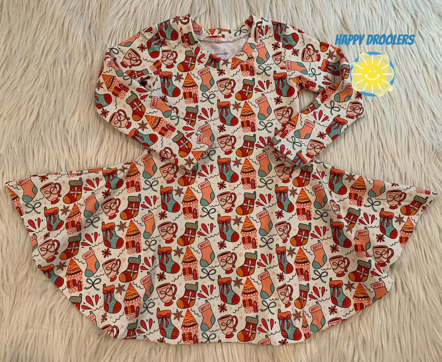 Gingerbread & Stockings Twirl Dress