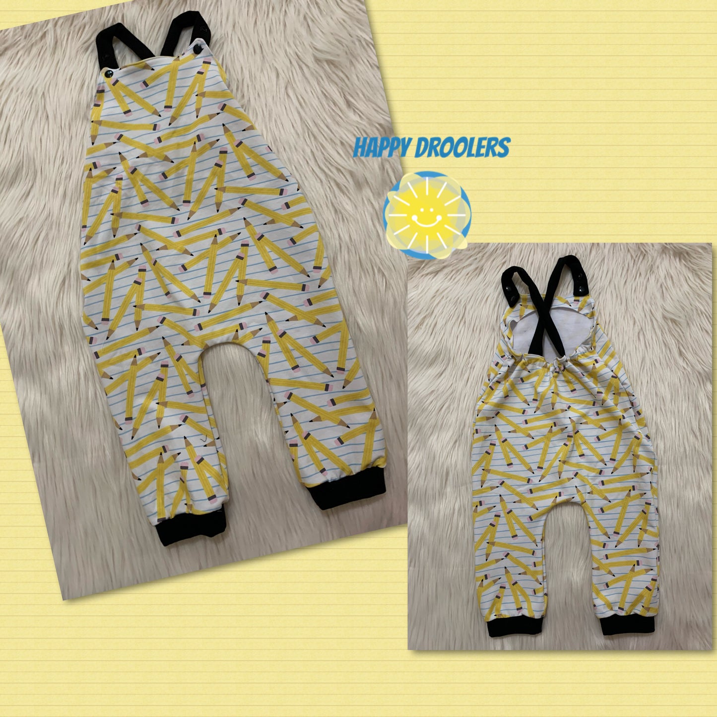 Pencils Overalls Sz 2T
