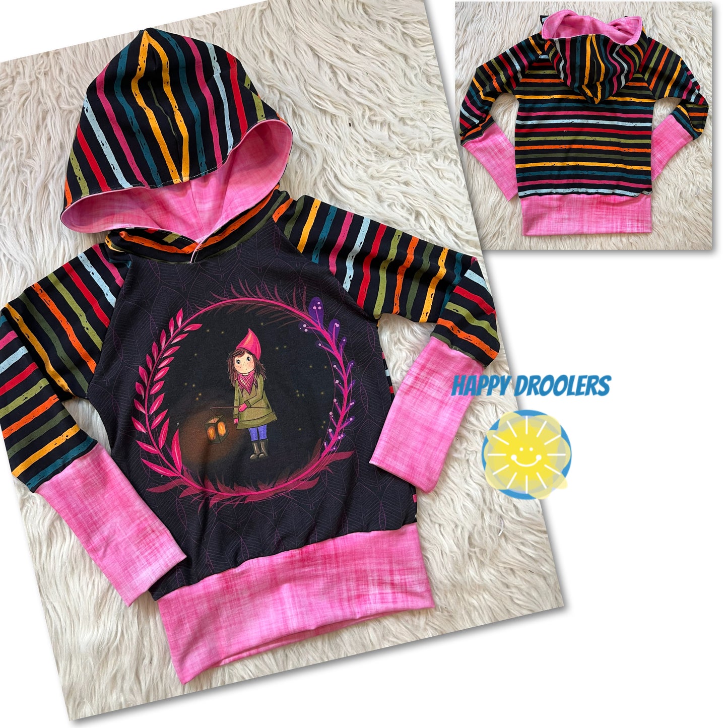 Striped Frolicking in Fall Grow With Me Hoodie Sz 3T-6