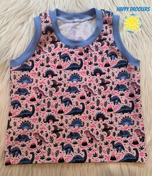 Pink Dino Tank Sz 3T