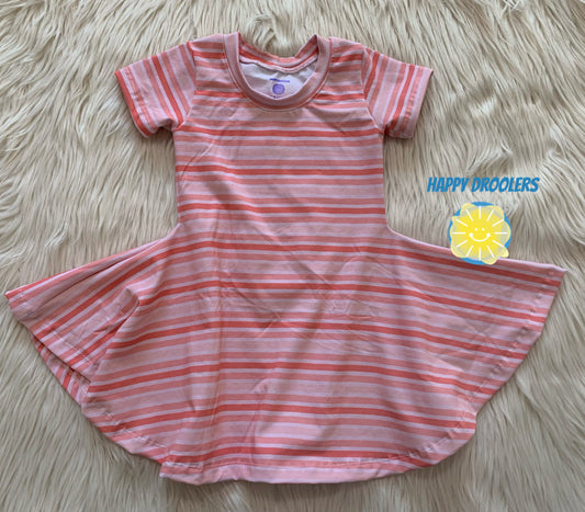 Pink Stripes Twirl Dress Sz 3T