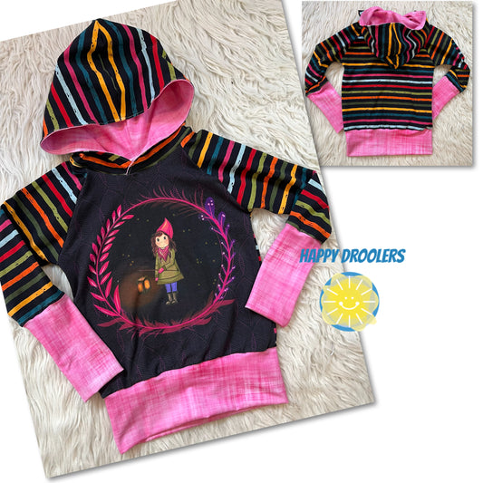 Striped Frolicking in Fall Grow With Me Hoodie Sz 3T-6