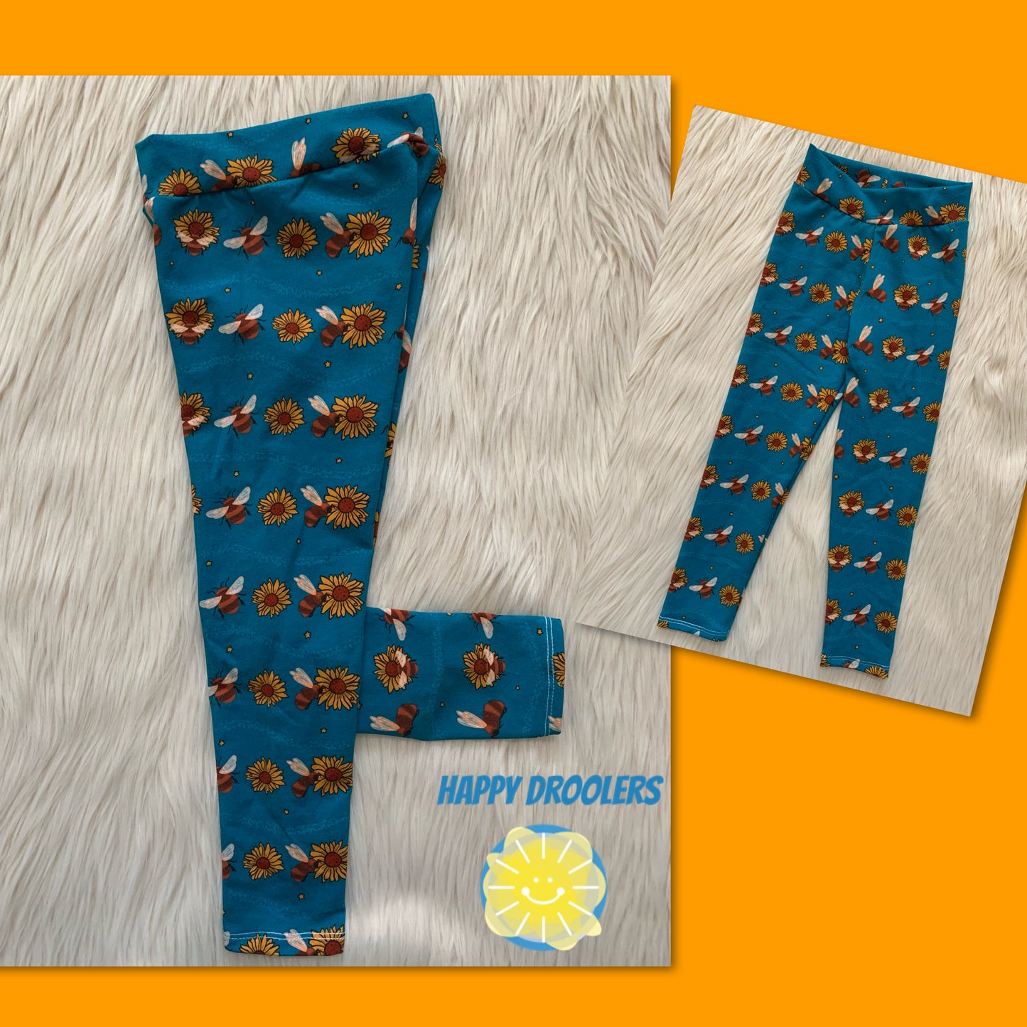 Sunflowers & Bees Leggings Sz 5