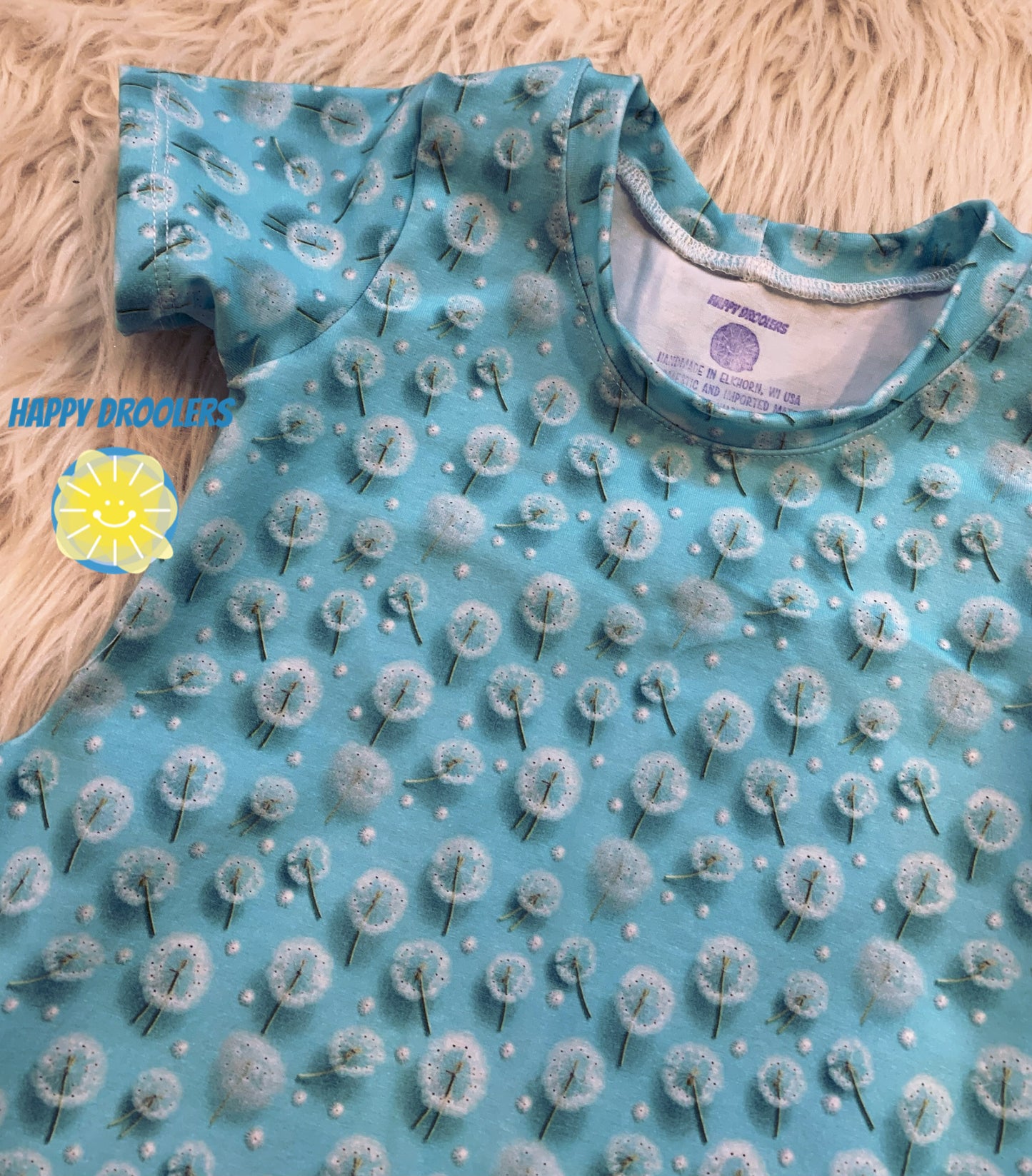 Blue Dandelions Twirl Dress