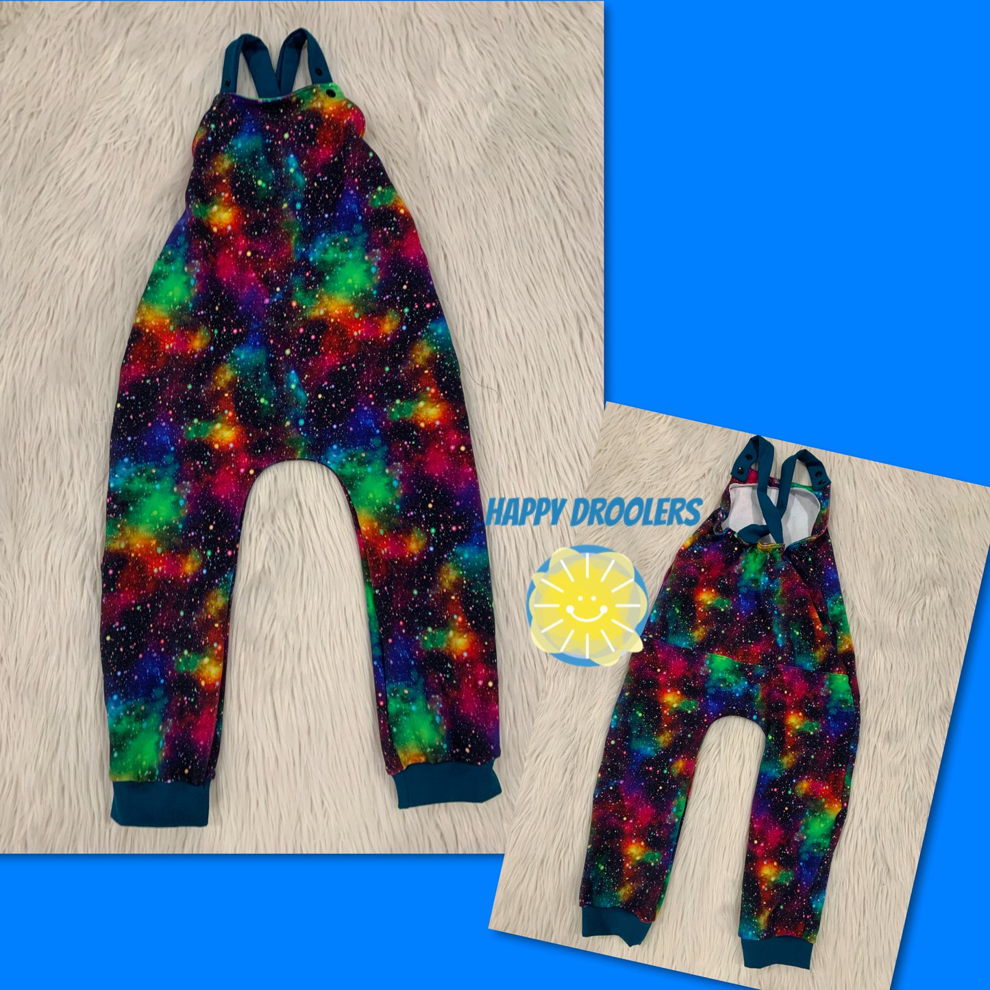 Rainbow Galaxy Overalls Sz 5