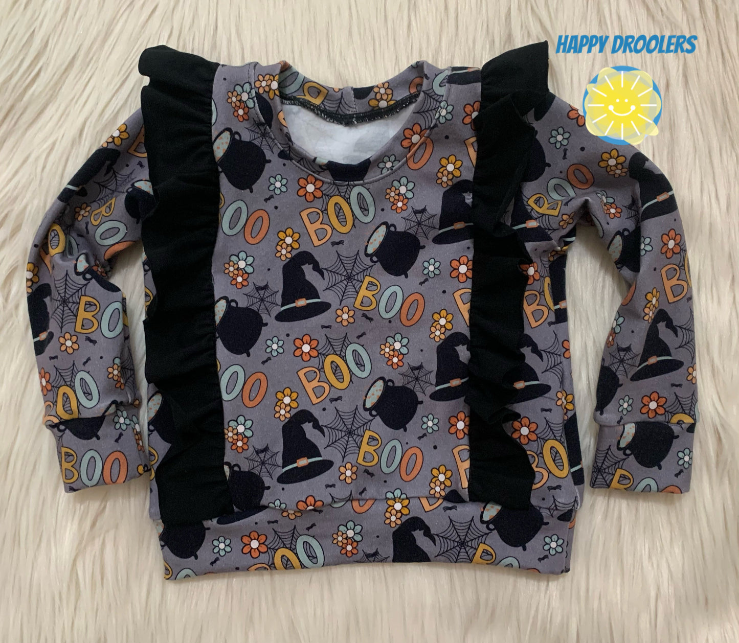 Boo! Infant/Toddler Ruffled Long Sleeve Top