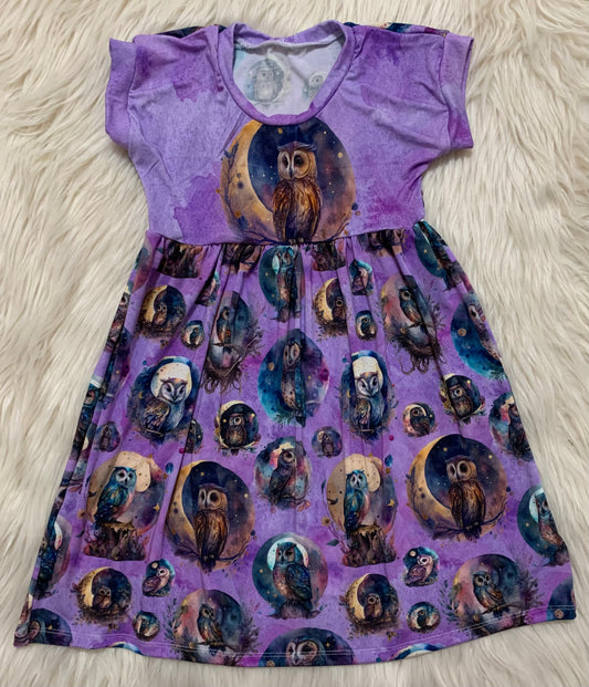 Owl Dolman Dress Sz 6