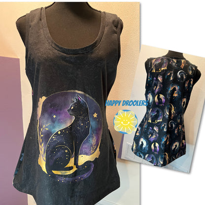 Spooky Cat Tank & Shorts Sz XL