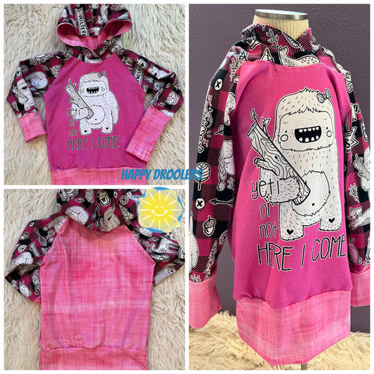 Yeti or Not Grow With Me Hoodie Sz 3T-6