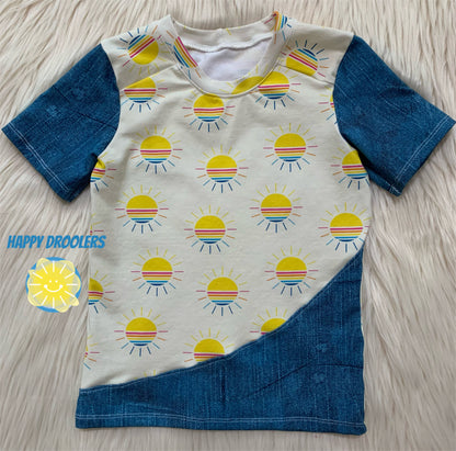 Retro Suns Colorblock Tee Sz 5