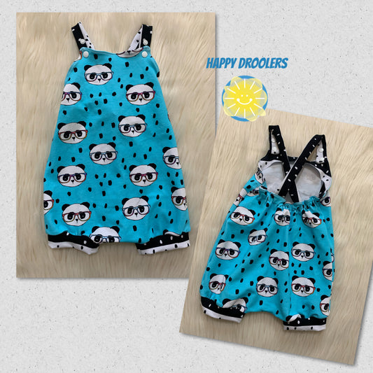 Aqua Pandas Overalls Sz 18/24m